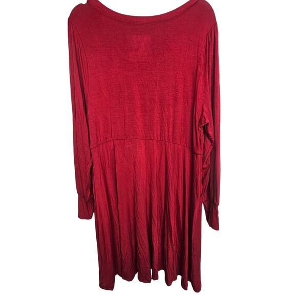 Torrid Dress Mini Dress Skater Dress Puff Sleeve Dress Knit Dress 1X Red NEW - Picture 11 of 11